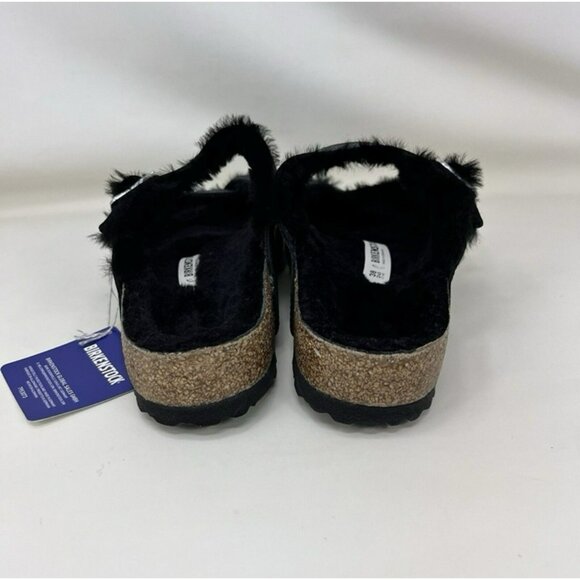 Birkenstock Mayari Shearling Lined Sandals Black Women’s Size 7 / EUR Size 38 - Picture 4 of 7